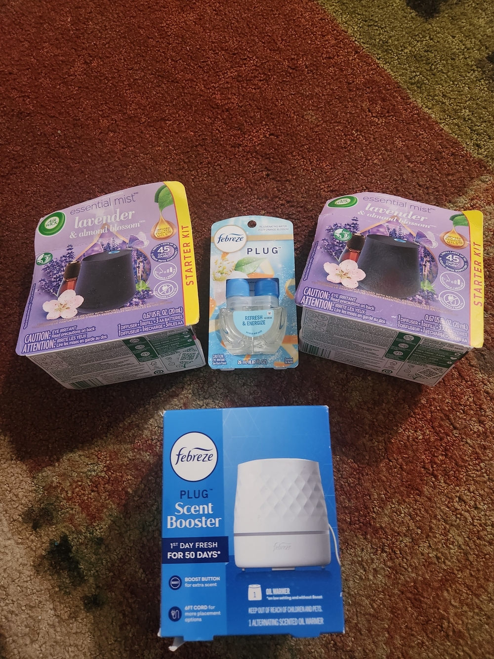 Febreze Plug Scent Booster & Lavender Essential Mist Kits - Purple, Blue, White